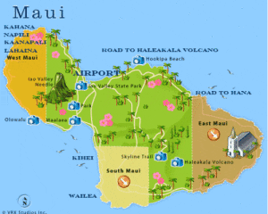 Map of Maui Resorts Hawaii