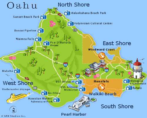Oahu Travel Guide Map