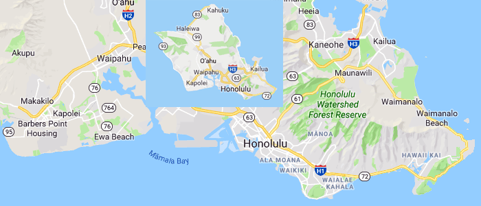 honolulu pearl harbor map