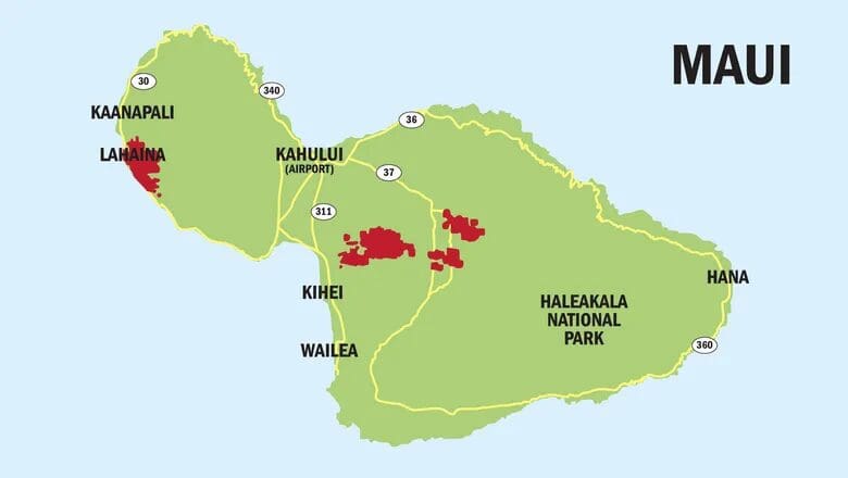 Maui Fire Zones